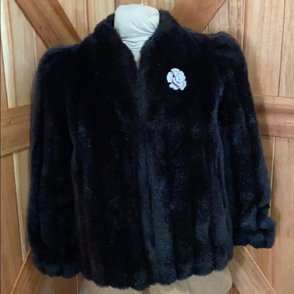 Faux Fur Long Sleeve Coat